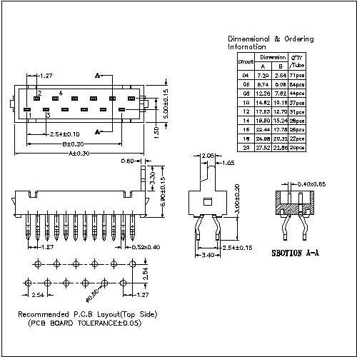 MFCS02 -XXAXX MICRO MATCH BOX HEADER 180 DIP MFCS02 -XXAXX MICRO MATCH BOX HEADER 180 DIP