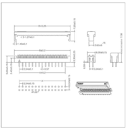 FDDS01 2.54MM DIP PLUG CONNECTOR