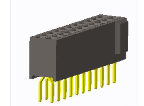 1,27 mm delning hona Header Dual Row Connector