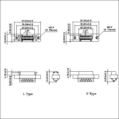 1.27mm Series 26P Cable Receptacle Connector