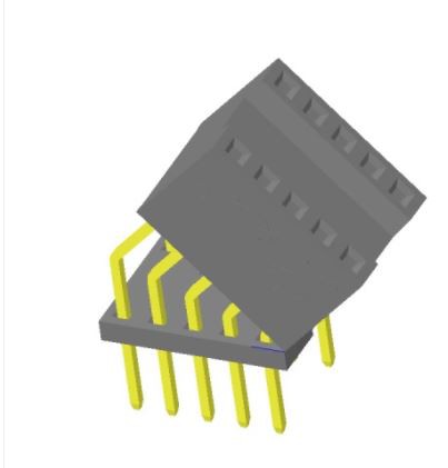 2.54mm 45 Degree Type Female Pin Header