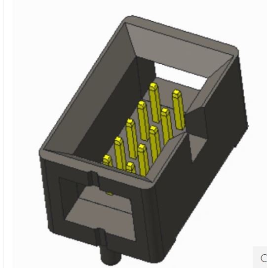 2,54 mm boxhuvud med stolpkontakt