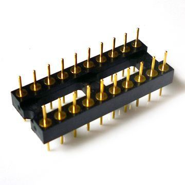 2,54 mm dubbla stifthuvuden rakt DIP